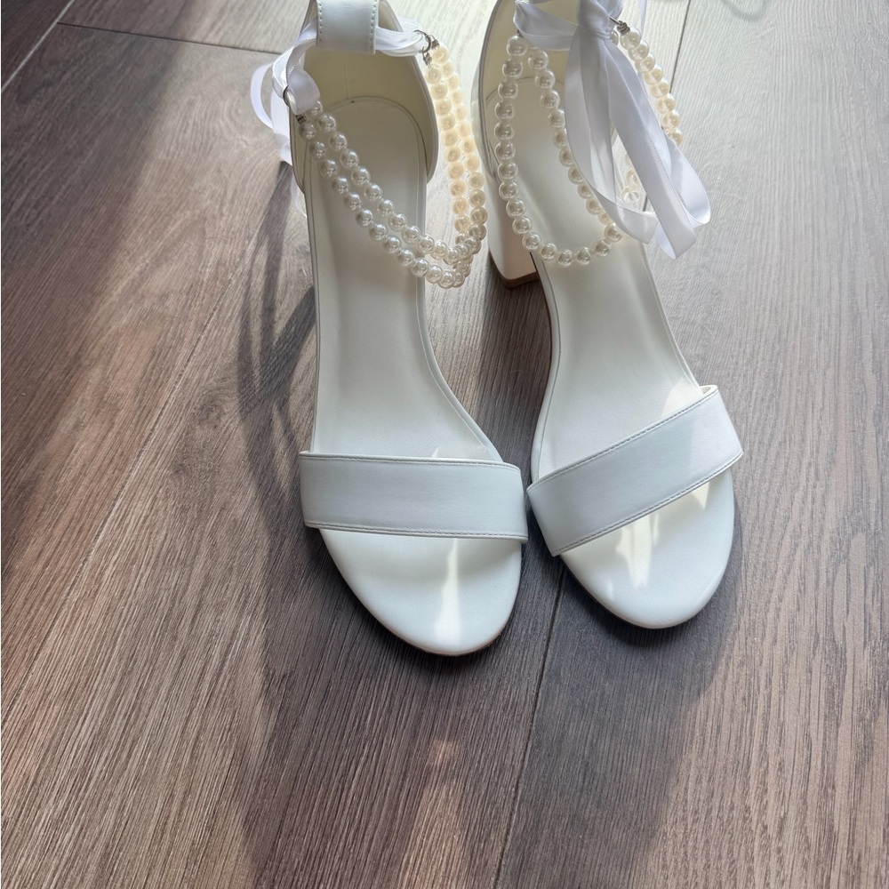 White Pearl Heels